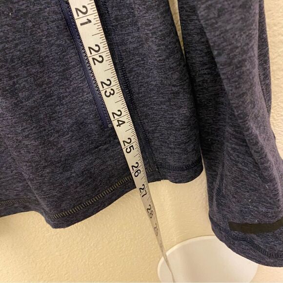 Saucony Men's Triumph 3D 1/2 Zip fleece lined running top jacket pullover blue S - Picture 10 of 12